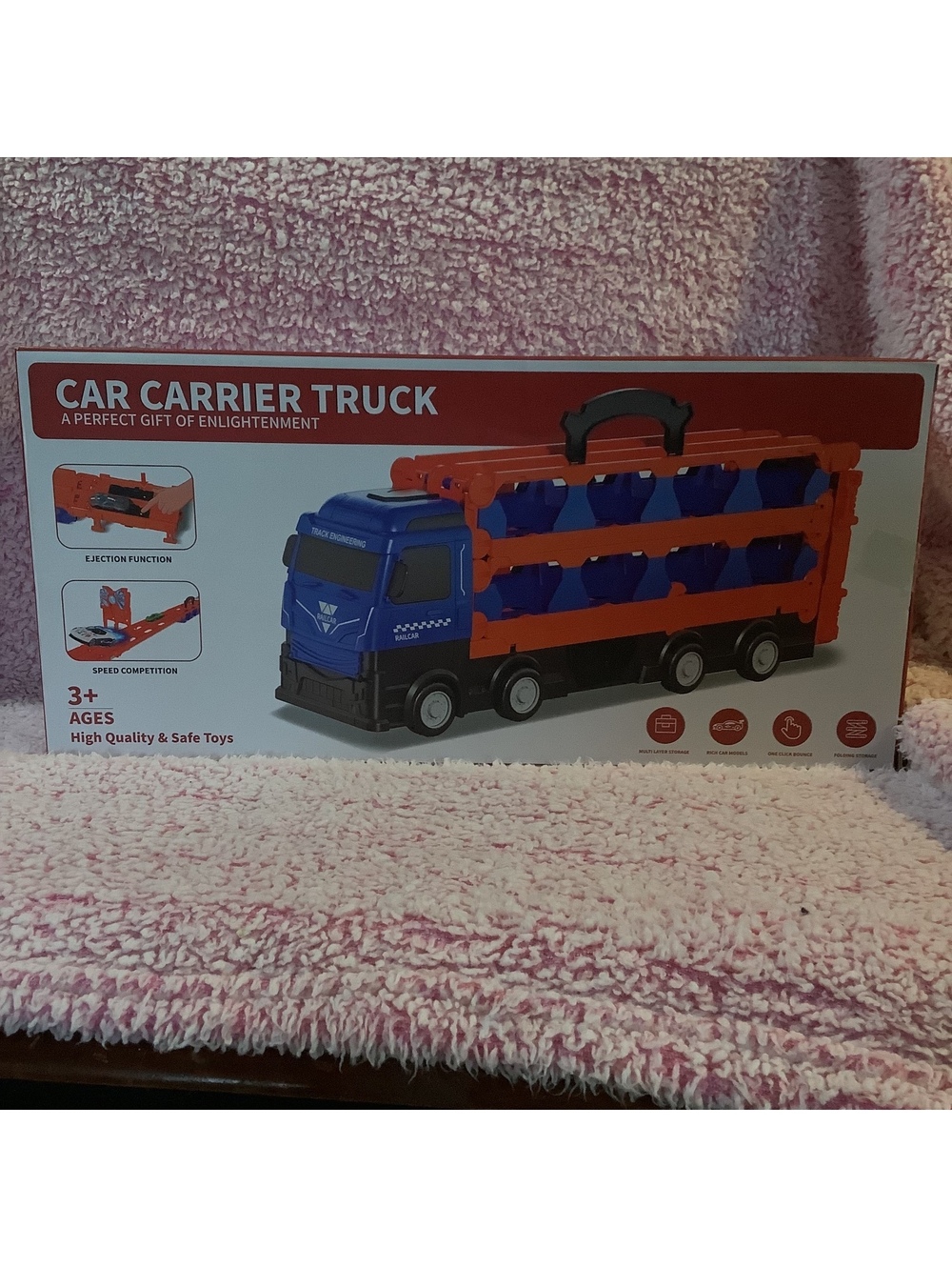 Civetech Car Carrier Truck Toy Set with 24 Mini Cars